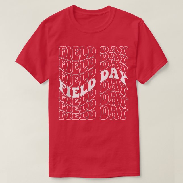 Camiseta Retro Field Day for teacher student school trips b (Frente do Design)