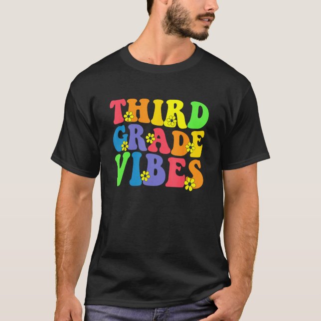 Camiseta Retro Fifth 3rd grade vibes back to school teacher (Frente)