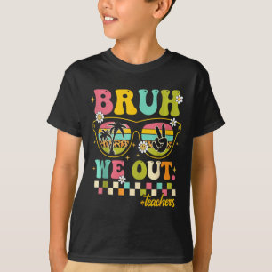 Camiseta Retrô Fim Do Ano Escolar Professor Summer Bruh