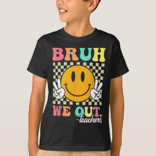 Camiseta Retrô Fim Do Ano Escolar Professor Summer Bruh
