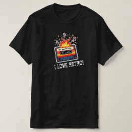 Camiseta Retro Fita Cassete dos Anos 80 – Eu Amo R