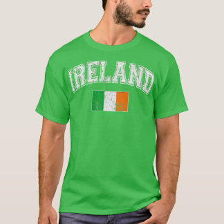 Camiseta Retro Flag of Ireland Irish Dia de São Patrício