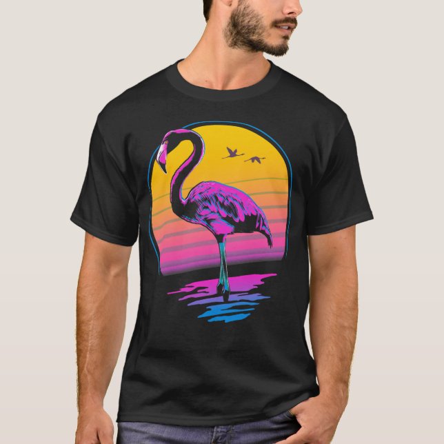Camiseta Retro Flamingo (Frente)