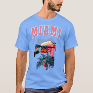 Camiseta Retro Flamingo Men Mulheres Crianças Engraçadas Pr