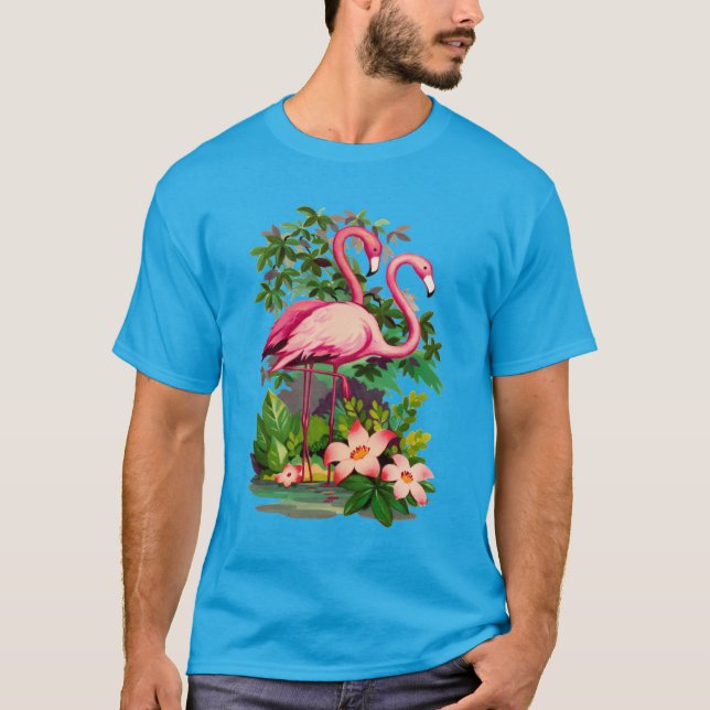 Camiseta Retro Flamingos (Frente)