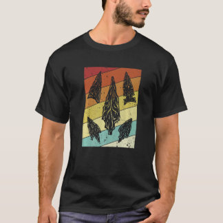 Camiseta Retro Flint Artifact Rocks Hunter Arrowhead Collec