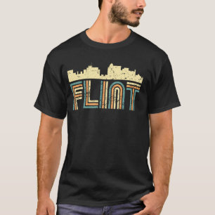 Camiseta Retro Flint Skyline Paisagem Urbana Vintage Flint