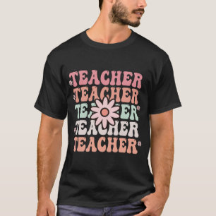 Camiseta Retro Flor de Margarida dos Anos 70 Profe