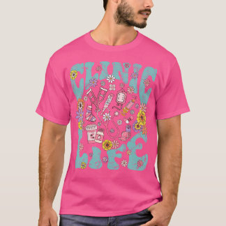 Camiseta Retro Floral Enfermagem da Vida Médica