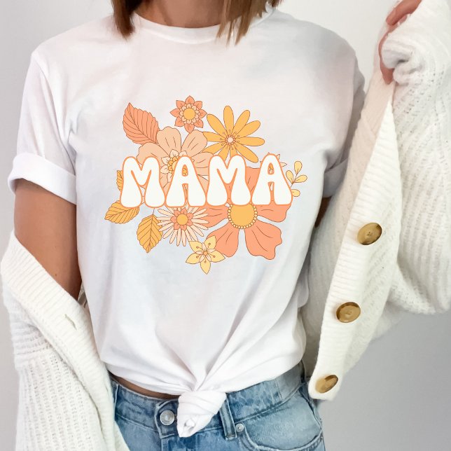 Camiseta Retro Floral Mama (Criador carregado)
