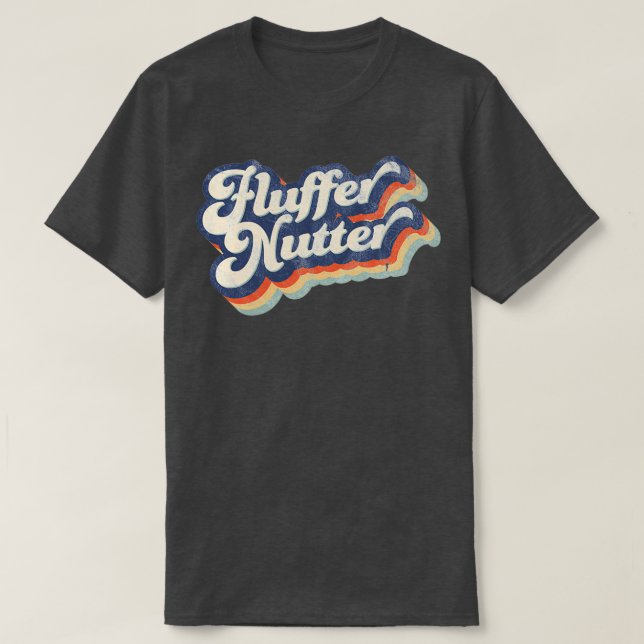 Camiseta Retro FlufferNutter 1970s Design (Frente do Design)