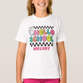 Camiseta retrô fofa de volta à escola
