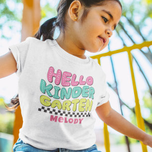 Camiseta retro fofa de volta à escola jardim de in