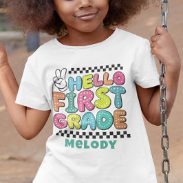 Camiseta retrô fofa de volta à escola para a prime