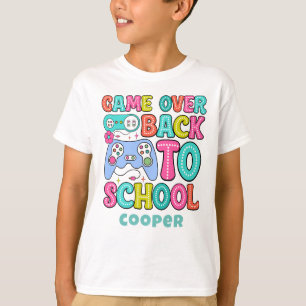Camiseta retrô fofo de volta para garotos gamers