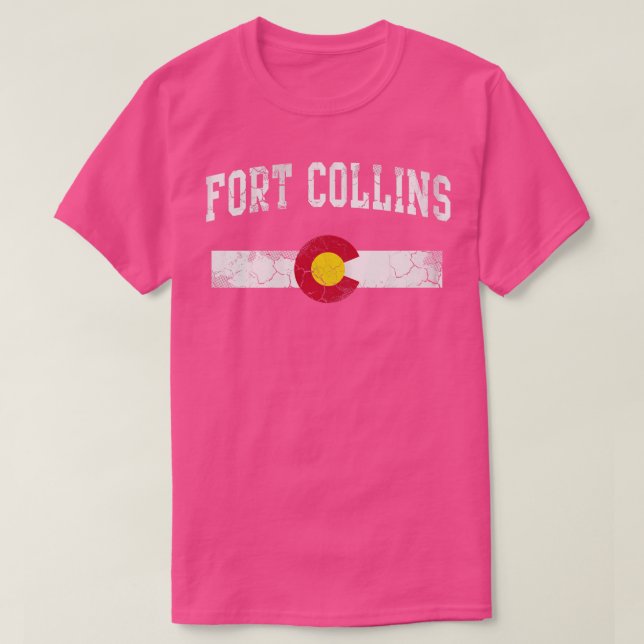 Camiseta Retro Fort Collins Colorado Home Love Family (Frente do Design)