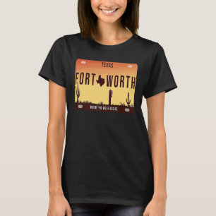 Camiseta Retro Fort Worth Texas Map Souvenirs 70s Dessert L