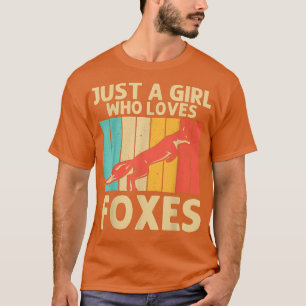 Camiseta Retro Fox Design Para Raparigas Miúdas Mulheres Se