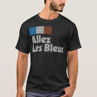 Camiseta Retro França Futebol 2018 Bandeira Francesa ALLEZ 