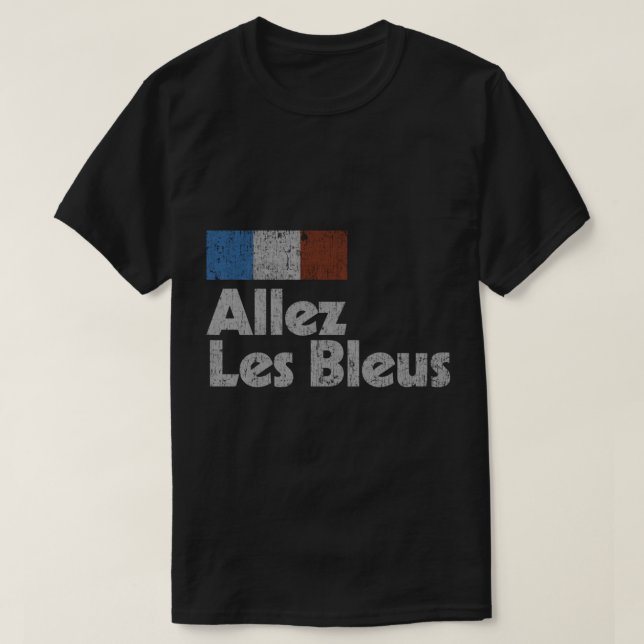 Camiseta Retro França Soccer Shirt 2018 French Flag ALLEZ L (Frente do Design)