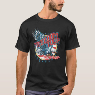 Camiseta Retro Free Dom Tour Eagle Mullet America Flag 4th