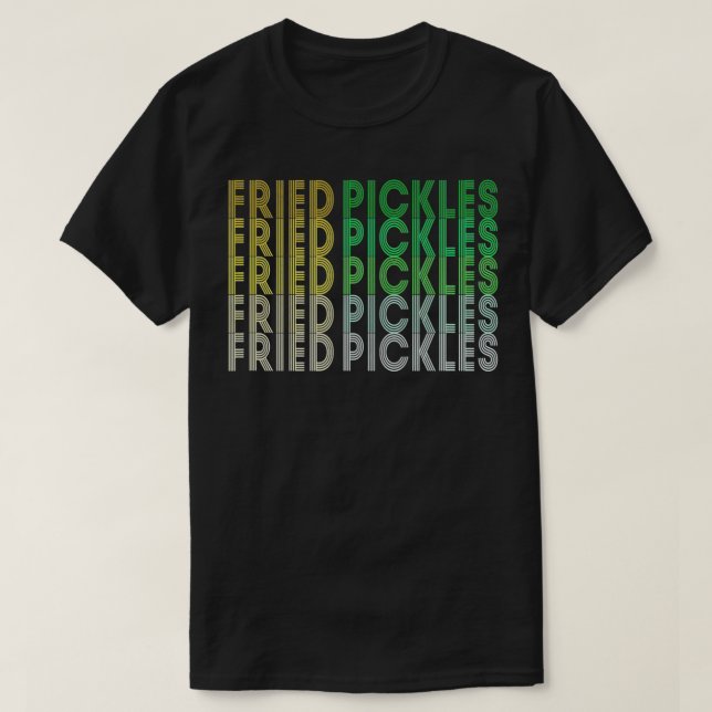 Camiseta Retro Fried Dill Pickles Lover Comfort Comida Dive (Frente do Design)