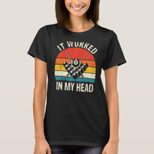 Camiseta Retro Funcionou Minha Cabeça Engraçada Jogada Bilh