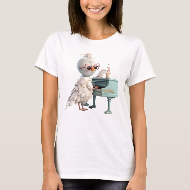 Camiseta Retro Funky Piano Rocker (Frente)