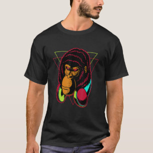 Camiseta Retro Funky Rave DJ Gorilla Ape Head