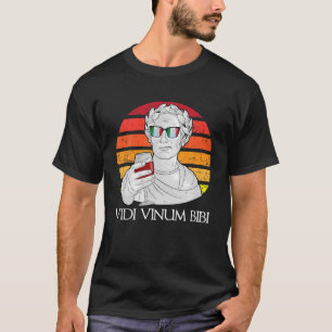 Camiseta Retro Funny Bebendo Vidi Vinum Bibi Tast De Vinho 