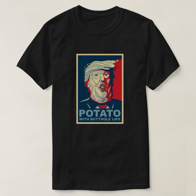 Camiseta Retro Funny Cabeça de Batata Pop (Frente do Design)