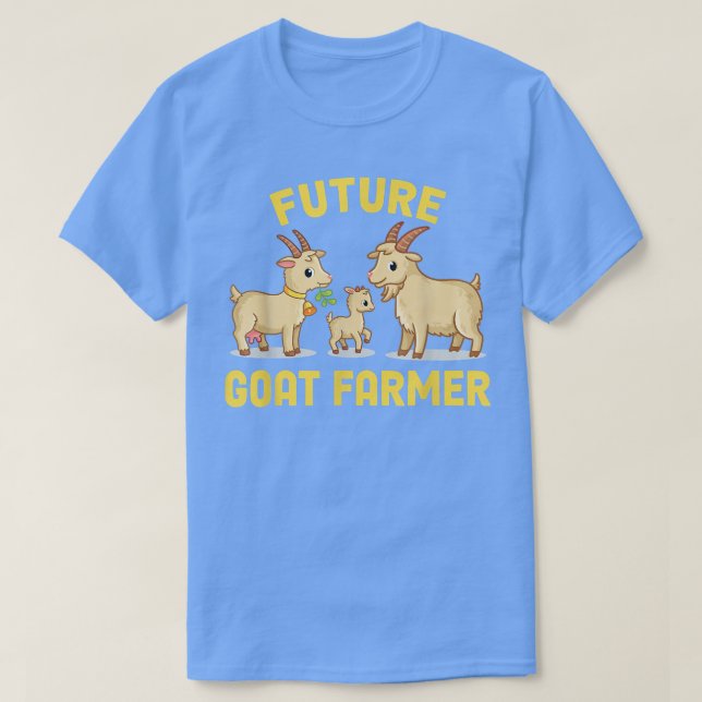 Camiseta Retro Funny Future Goat Farmer Who Loves Goats  (Frente do Design)