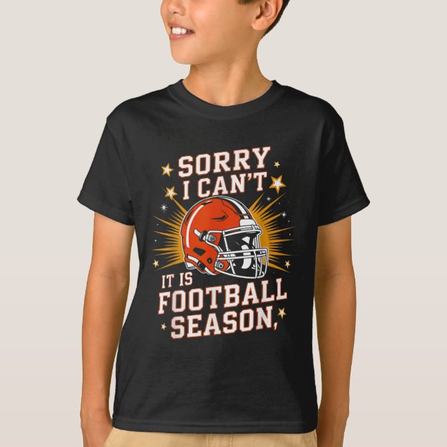 Camiseta Retro Funny Game Day Sorry I Can't It Is Football  (Frente)