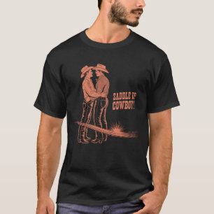 Camiseta Retro Funny Saddle Para Cowboy Gay Trans Rig