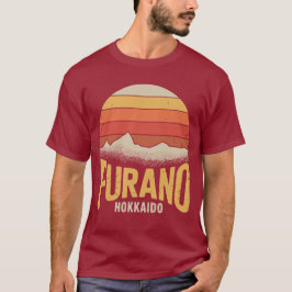 Camiseta Retro Furano Hokkaido Japão Pôr do Sol Vintage