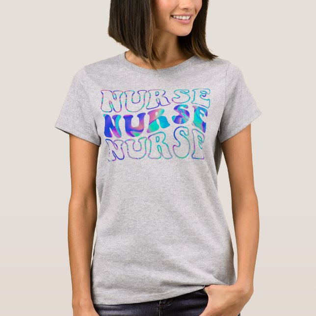 Camiseta Retro Future Nurse Life For Registered Nurse (Frente)