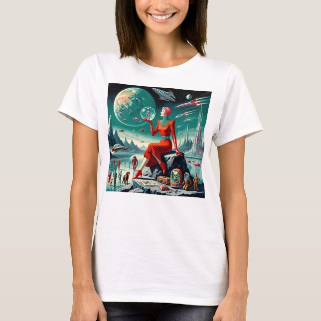 Camiseta Retro Futuristic Illustration (Frente)