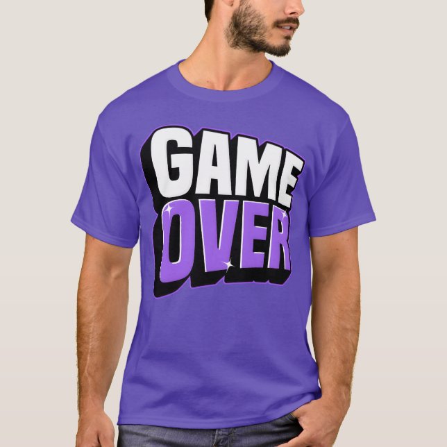 Camiseta Retro Game Over Glow friend family (Frente)
