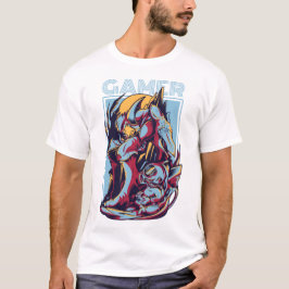 Camiseta Retro Gamer Alien Monster Vintage Arcade Graphic