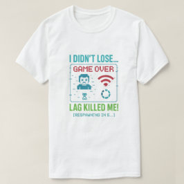 Camiseta Retro Gamer “Lag Me Matou”