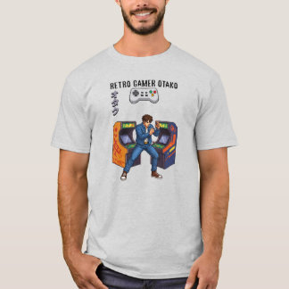 Camiseta Retro Gamer Otaku: Tee Arcade dos anos 90