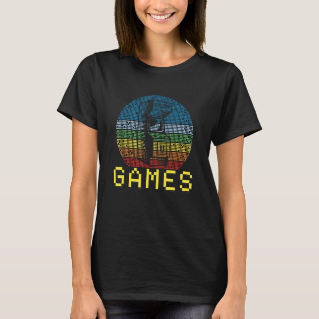 Camiseta Retro Gaming Arcade Machine Bit Concsole Video Gam (Frente)