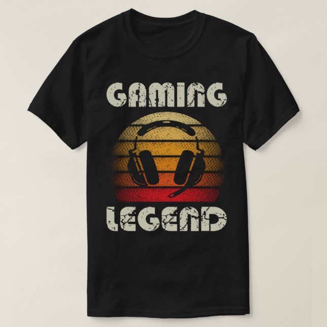 Camiseta Retro Gaming Legend Design (Frente do Design)