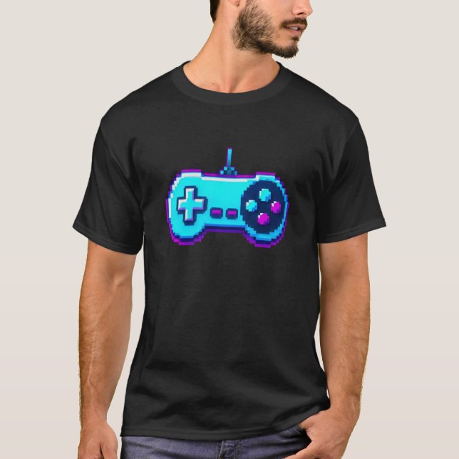 Camiseta Retro Gaming Pixel Controller (Frente)