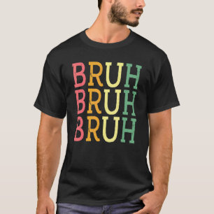 Camiseta Retro Gato Bruh Meme Gíria Irmão Saudação Adolesc