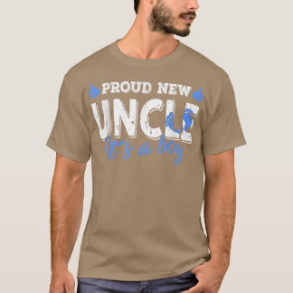 Camiseta Retro Gender Reveal Proud New Uncle It's A Boy 