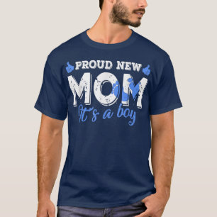 Camiseta Retro Gênero Revela Orgulhosa Nova Mãe É Um Menino
