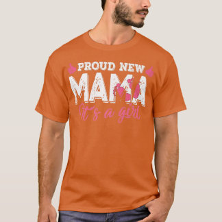 Camiseta Retro Gênero Revela Orgulhosa Nova Mãe É uma Menin