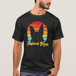 Camiseta Retro-German shepherd Shepherd Mãe Para Mulheres