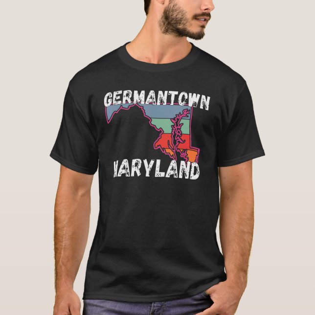 Camiseta Retro Germantown MD Maryland City Apparel Souvenir (Frente)